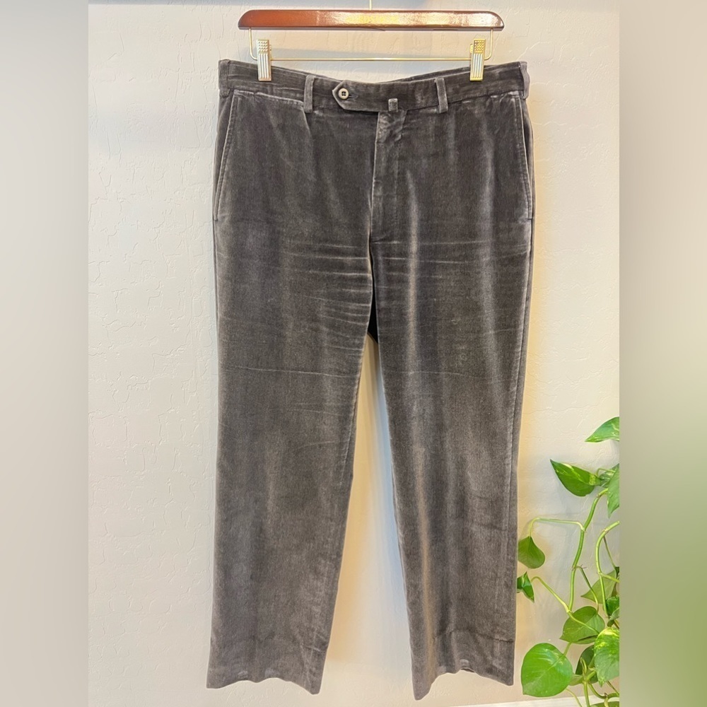 Ermenegildo Zegna Cashco men’s corduroy Pants, size 50, dark Taupe, adjustable